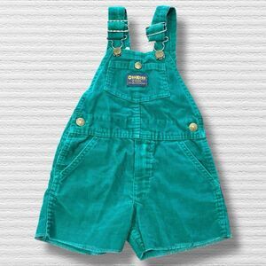 Vintage Oshkosh B Gosh Green Corduroy Overalls Vestbak Toddler  Size 3T